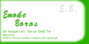 emoke boros business card